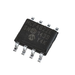 Microchip 12 bit 2-Channel SPI, Microwire Digital to Analogue Converter SOIC 8-Pin MCP4822-E/SN