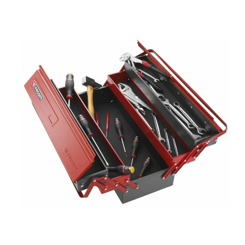 Facom 5 Drawer Metal Tool Box Black Red 560 mm Length 220 mm Width 238 mm Height BT.13GPB