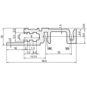 nVent SCHROFF 19 in. Europac PRO Front Rail Extruded Aluminium 40.5mm Width 10mm Height 34560-384