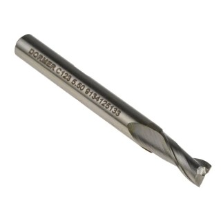 Dormer High Speed Steel-E-PM Plain Slot Drill , 13mm Cut Length, 1mm Overall Length, ISO 1641 and DIN 844 K B C1235.5