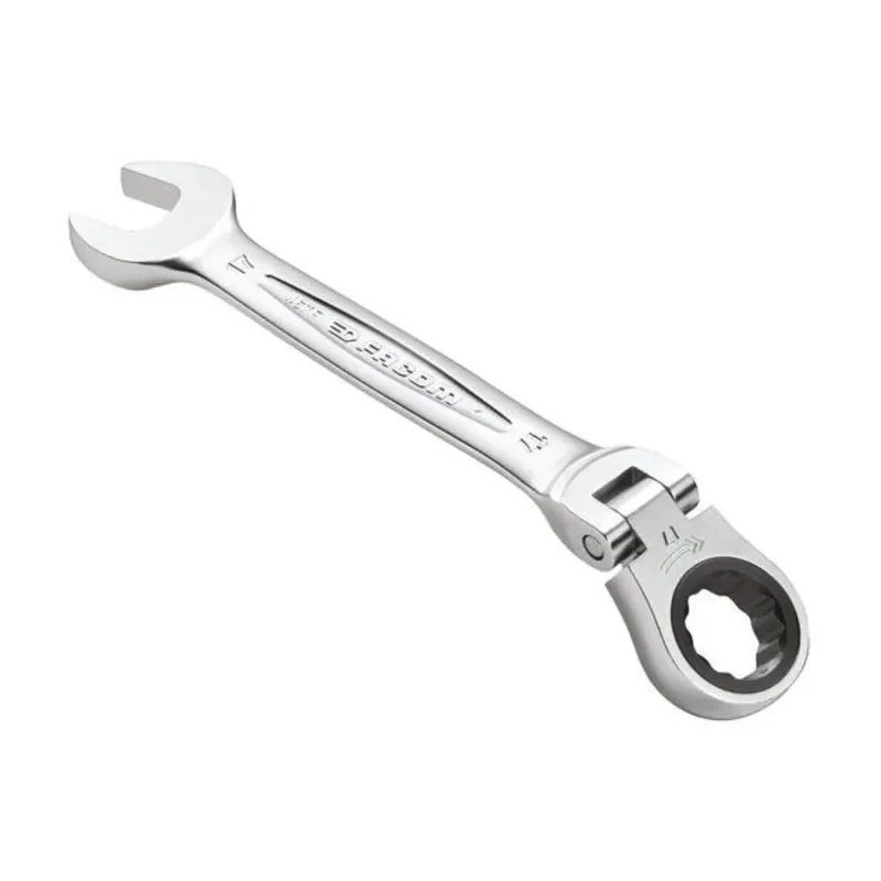 Facom Combination Ratchet Spanner Satin Chrome 160mm Overall Length 14 mm 467BF.14