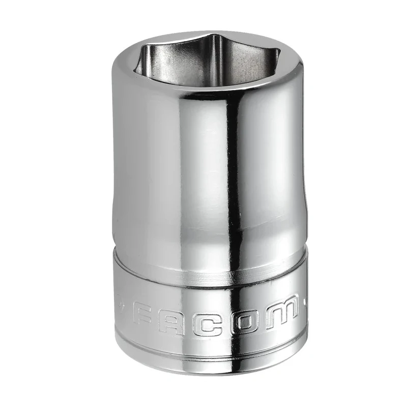 Facom 3/8 in Drive 16 mm 6 Point Square Socket, Chrome Vanadium Steel, 30mm Overall Length J.16H