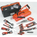 Bahco 16 Piece Engineer Tool Kit with Screwdriver, Wrenches, Hammer, Saw, Knife in Storage Box 4740