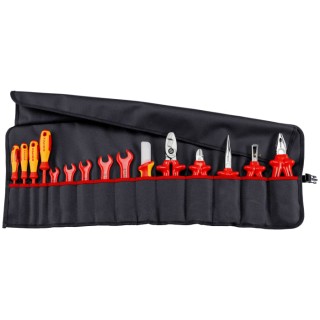 Knipex Polyester Fabric Tool Roll IEC 60900 DIN EN 60900, 1000V Insulated with 15 Electrician's Tools 98 99 13