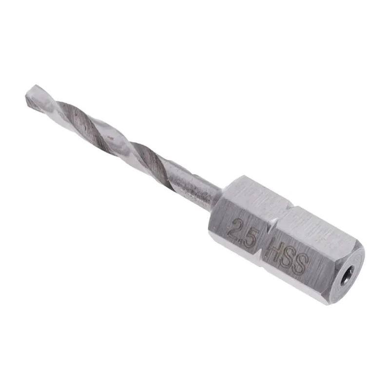 RS PRO HSS Twist Drill Bit 2.5mm Drill Bit Size Hex Shank 6.3mm Overall Length 38mm 669-9362