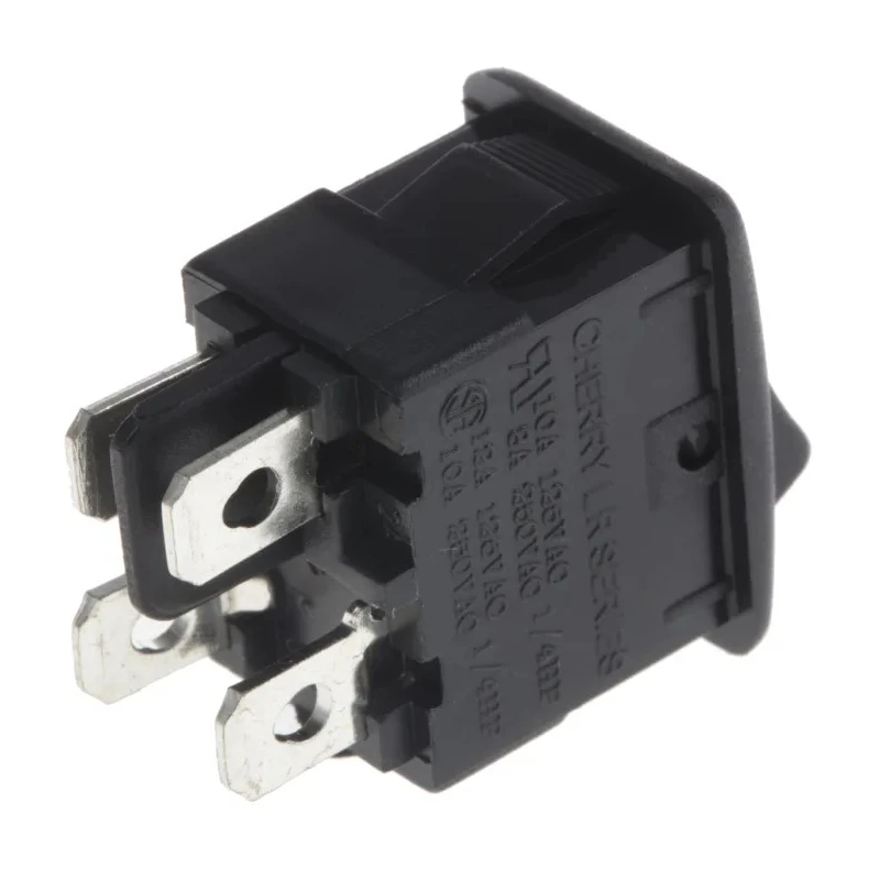ZF DPST On-Off On-Off Rocker Switch Panel Nylon Housing 10A 250V AC Rectangular Actuator LRA32H2FBBNN