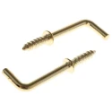 RS PRO Steel Brass Plated Hook 31 mm Length, 20 mm Opening Width 397-4954