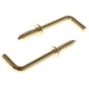 RS PRO Steel Brass Plated Hook 31 mm Length, 20 mm Opening Width 397-4954