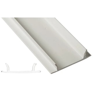 RS PRO Polyvinyl Chloride Cable Trunking Accessory Cover 50 mm White 669-9451