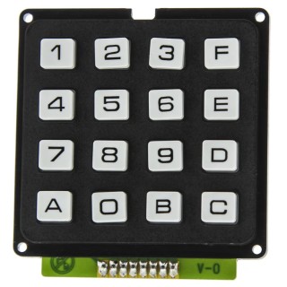 EOZ 16 Key Polycarbonate Keypad, 4x4 Layout, IP40 Rated, White Housing IP40