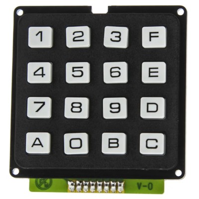 EOZ 16 Key Polycarbonate Keypad, 4x4 Layout, IP40 Rated, White Housing IP40