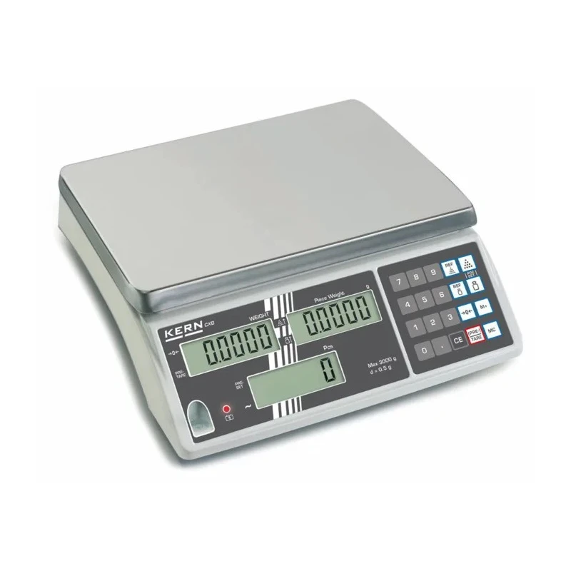 Kern Electronic Weighing Scale 15kg Capacity, 1 g Resolution, Stainless Steel Plate CXB 15K1/RS