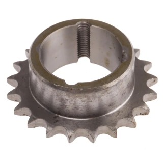 RS PRO 21 Tooth Steel Taper Bush Sprocket 06 B-1 Chain Type with 63.91mm Pitch Diameter 22mm Width 183-221