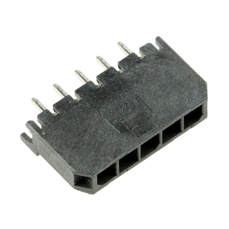 Molex Micro-Fit 3.0 Series Straight Through Hole PCB Header, 5 Contacts, 3 mm Pitch, 1 Row, Shrouded 43650-0527