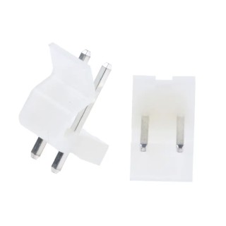 Molex SPOX Series Straight Through Hole Pin Header 2 Contacts 5.08 mm Pitch 1 Row Unshrouded 10-32-1021
