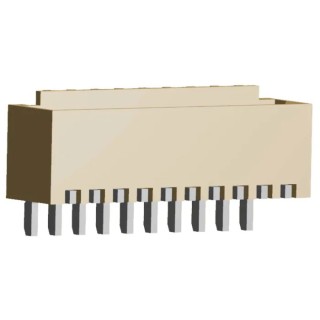 Molex Pico-SPOX Series Right Angle Surface PCB Header, 10 Contacts, 1.5 mm Pitch, 1 Row, Shrouded 87438-1043