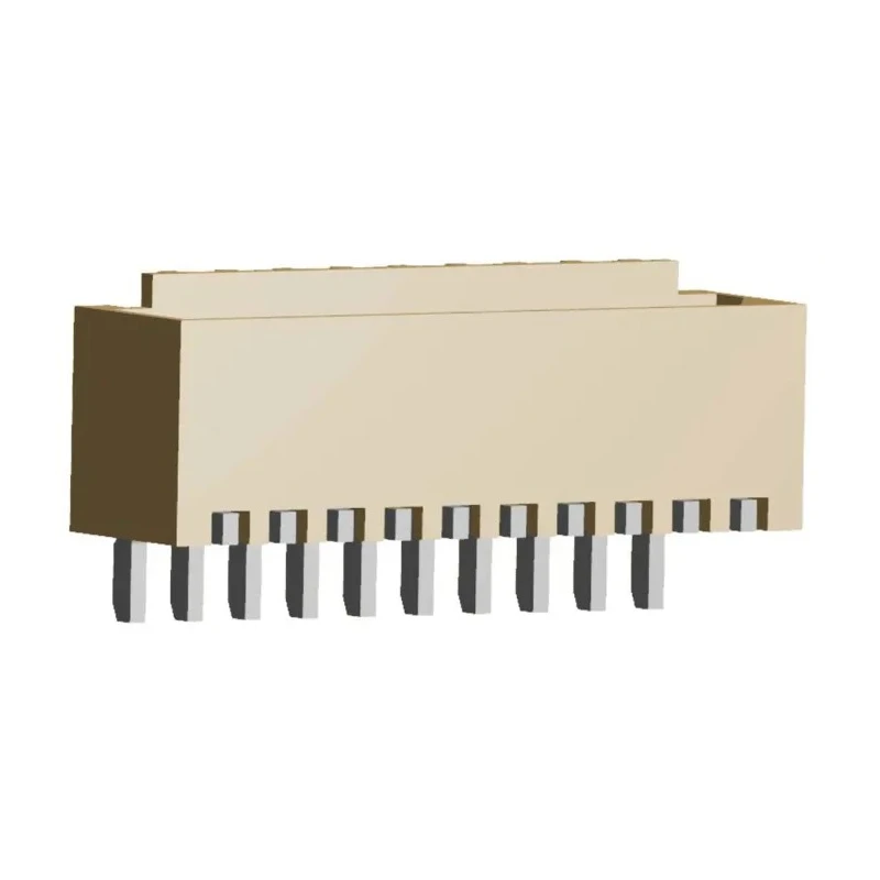 Molex Pico-SPOX Series Right Angle Surface PCB Header, 10 Contacts, 1.5 mm Pitch, 1 Row, Shrouded 87438-1043
