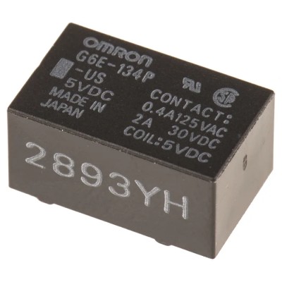 Omron PCB Power Relay 5V DC Coil 3A Switching Current SPDT G6E-134P-US DC5