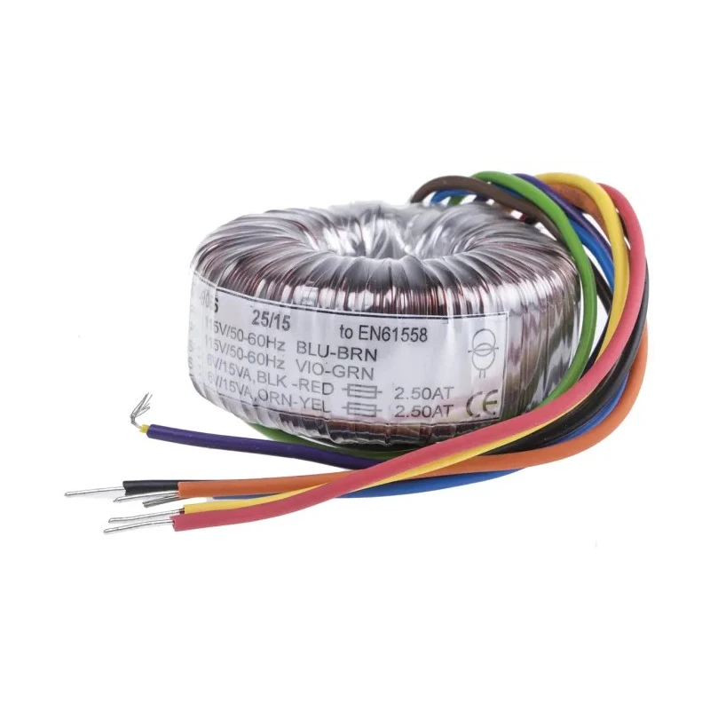 RS PRO Toroidal Transformer Dual 115 V ac / 230 V ac Primary 2 x 6 V ac Secondary 2 Output 30 VA 671-9066