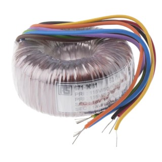 RS PRO Toroidal Transformer Dual Primary 115 V ac, 230 V ac 2 Output 2 x 18 V ac 30 VA 833mA Copper Wire 70mm 671-9081