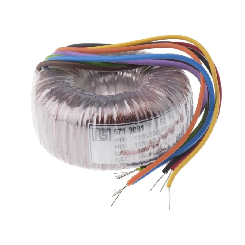 RS PRO Toroidal Transformer Dual Primary 115 V ac, 230 V ac 2 Output 2 x 18 V ac 30 VA 833mA Copper Wire 70mm 671-9081