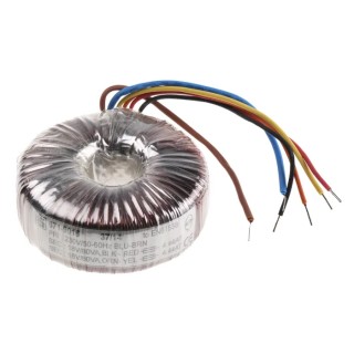 RS PRO 230 V ac 2 x 18 V ac Toroidal Transformer 2 Output 160 VA, UL 506, EN 61558 Class II, VDE0570 Class II 671-9016