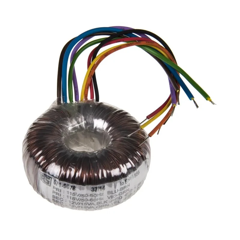 RS PRO Toroidal Transformer 115 V ac, 230 V ac Primary, 2 x 12 V ac Secondary, 30 VA, 2 Output 671-9078
