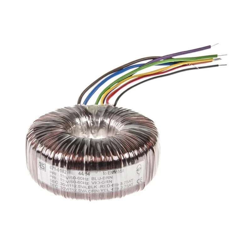 RS PRO 230 V AC Toroidal Transformer Dual 2 x 30 V AC Outputs 225 VA Model 671-9182