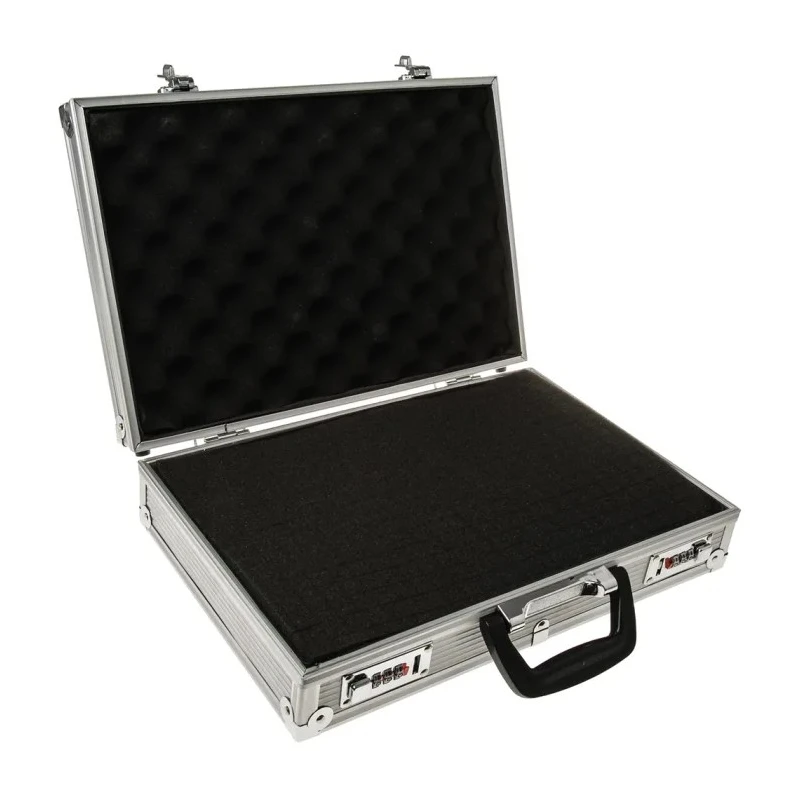 Viso Storage Metal Transit Case Aluminium, Silver, Lockable, Foam Padded Interior STC 911P