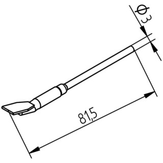 Ersa Desoldering Gun Tip, Straight Knife 4mm Tip Series 452 for i-CON2 C and Chip Tool