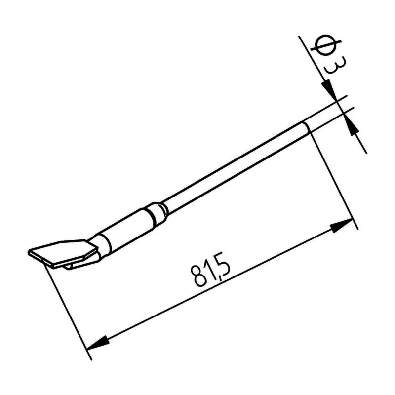 Ersa Desoldering Gun Tip, Straight Knife 4mm Tip Series 452 for i-CON2 C and Chip Tool 