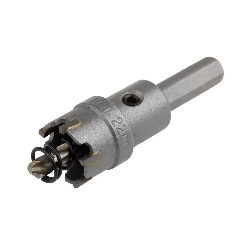RS PRO Tungsten Carbide Tipped Hole Saw Drill Bit 22 mm Diameter with Ejector Spring and 10mm Shank 673-4712