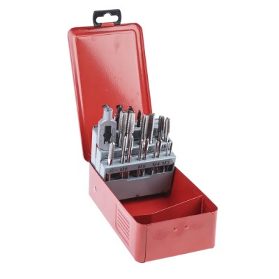 RS PRO Tap & Drill Set, M3 x M12 Thread Size, Metric Standard, HSS Material, Black Finish, Hand Tap, 22 Pieces 673-4702