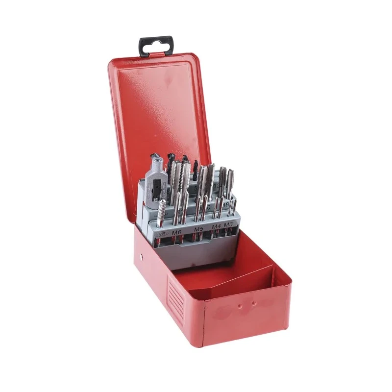 RS PRO Tap & Drill Set, M3 x M12 Thread Size, Metric Standard, HSS Material, Black Finish, Hand Tap, 22 Pieces 673-4702
