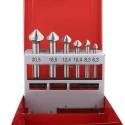 RS PRO High-Speed Steel Countersink Drill Bit Set, 3 Flutes, 90° Countersink Angle, 6 Piece Set 673-8697