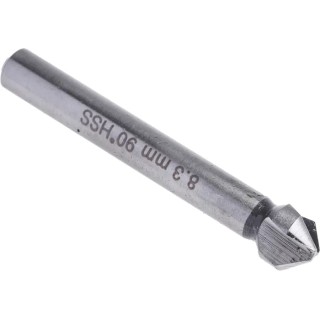 RS PRO High Speed Steel Countersink Drill Bit, 8.3 mm Head Diameter, 3 Flutes, 90° Angle, 50 mm Length 673-8701