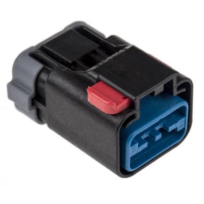 Delphi Apex Automotive Connector Female Sealed Coupling Housing Cable Mount 6 Contacts 2.8mm Diameter 125°C 54200608