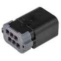 Delphi Apex Automotive Connector Female Sealed Coupling Housing Cable Mount 6 Contacts 2.8mm Diameter 125°C 54200608