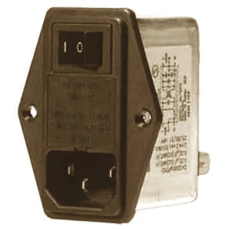 Roxburgh EMC IEC Filter Male Screw Faston 250 V AC 250V DC 4A RIS0422H2