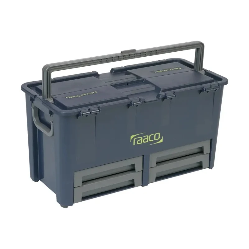 Raaco 4 Drawer Plastic Tool Box with Removable Tote Tray 322 mm x 621 mm x 311 mm 136624