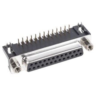 ASSMANN WSW D-Sub Connector 25 Contacts Right Angle 2.77 mm Pitch Through Hole Female A-DF 25 A/KG-T2