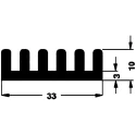 Fischer Elektronik Heatsink for Solid State Relay 11.5K/W Thermal Resistance Black 10 mm Height 37.5 mm Length SK400-37,5SA