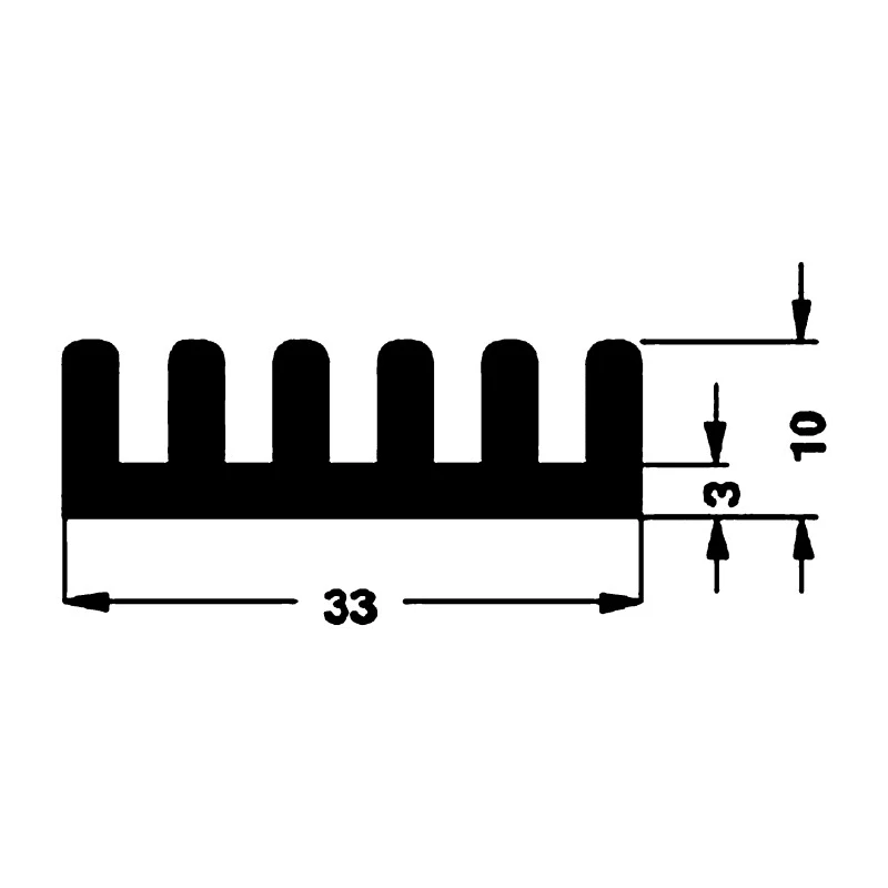 Fischer Elektronik Heatsink for Solid State Relay 11.5K/W Thermal Resistance Black 10 mm Height 37.5 mm Length SK400-37,5SA