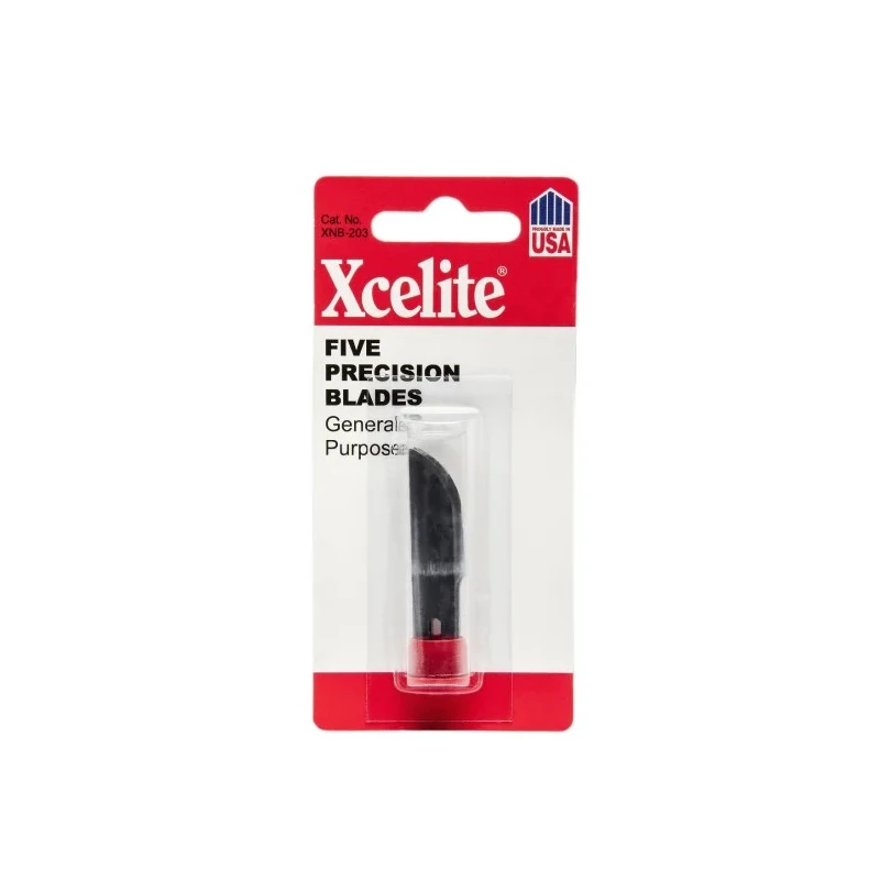 Weller Xcelite Safety Knife Blade, Metal Plastic Hardwood Steel Curved Replacement, 5 Pieces XNB203