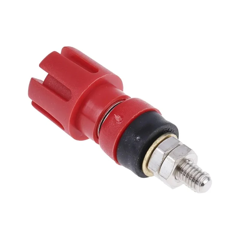 RS PRO 4 mm Red Insulated Terminal Post, 30A Current, 2BA Thread, Polypropylene Fibreglass Reinforced Nylon 677-8746