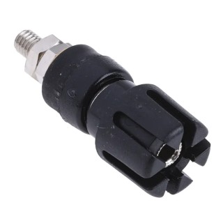 RS PRO 4 mm Black Terminal Post, 2BA Thread, 30A Electrical Connector 677-8740