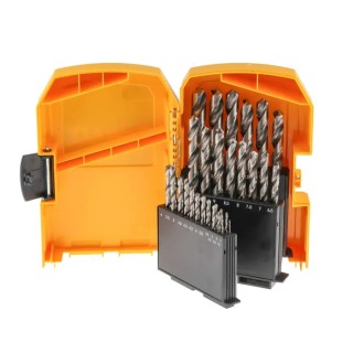 DeWALT 29-Piece HSS-G Metal Twist Drill Bit Set, 1 mm to 13 mm Diameter DT5929R-GB