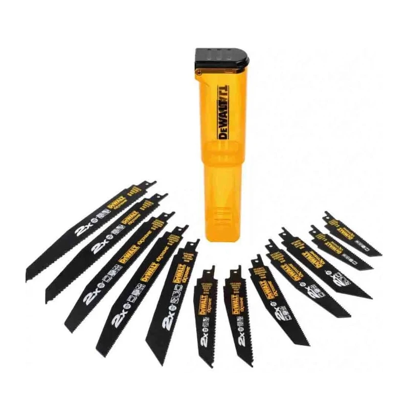 DeWALT Reciprocating Saw Blade Set 12-Piece 228 mm High Carbon Steel HCS DT2441L-QZ