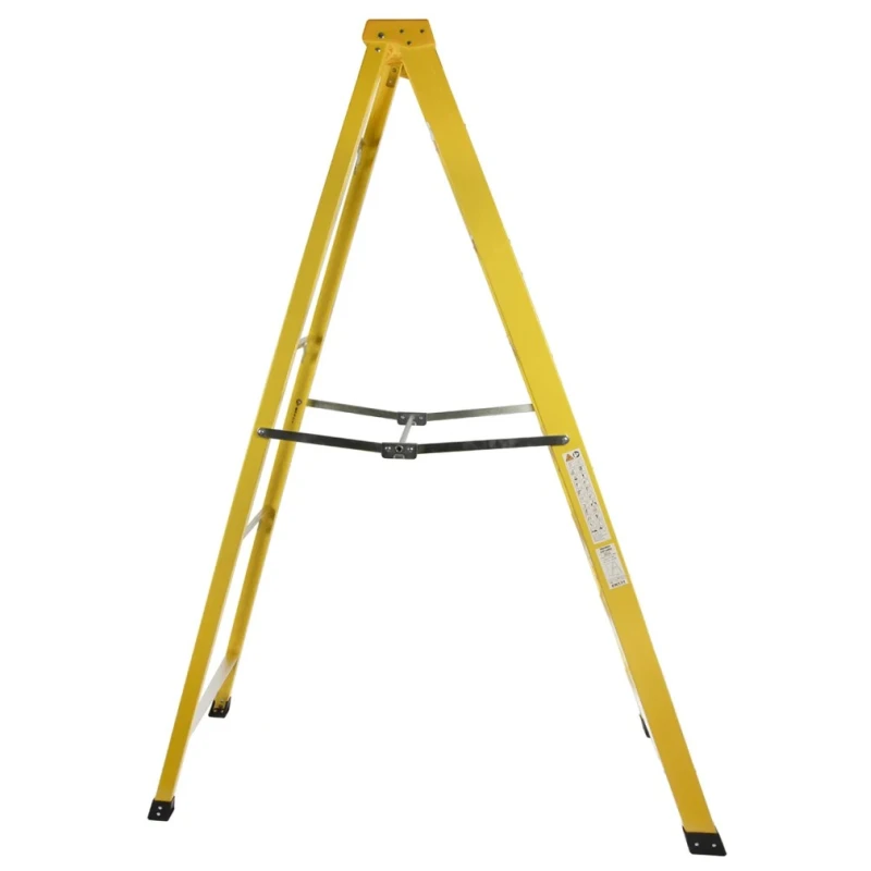 RS PRO Fibreglass Step Ladder 8 Rungs, 2.1m Platform Height, Aluminium Rungs, Fibreglass Stiles, Load Capacity 150kg 553-826