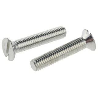 RS PRO Slot Countersunk Steel Machine Screw M5 25mm Passivated Zinc Plated 553-942